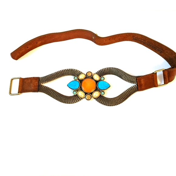 •LEATHER ROCK•Sedona Exquisite Stone Belt - Picture 4 of 8